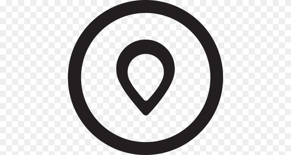 Linecon Location Map Pin Place Round Icon, Disk Png