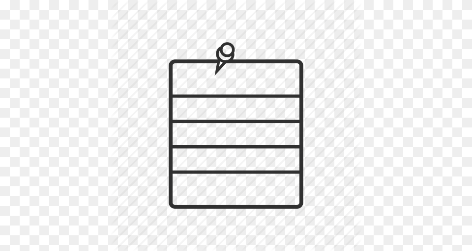 Lined Paper Message Note Posted Message Scratch Pad Tack Icon, Gate Free Png