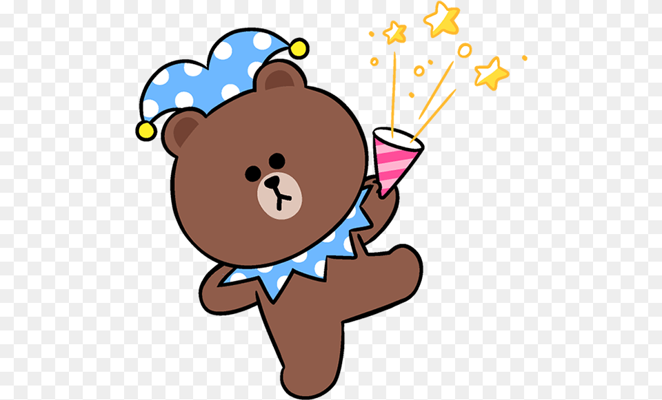 Linefriends Brown Party Freetoedit, Animal, Bear, Mammal, Wildlife Png Image