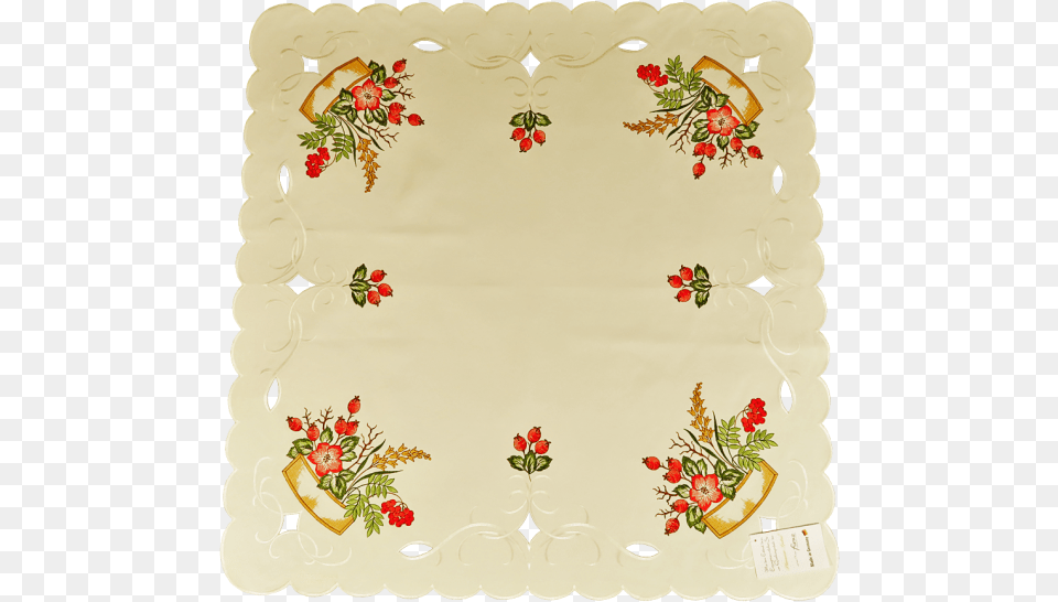 Linen Table Cloth Floral Design, Pattern, Birthday Cake, Cake, Cream Free Png Download