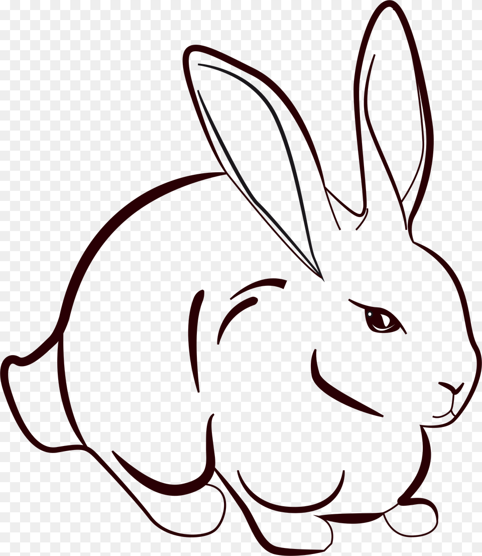 Lines Clipart Stylish Rabbit Line Art, Animal, Mammal Free Png