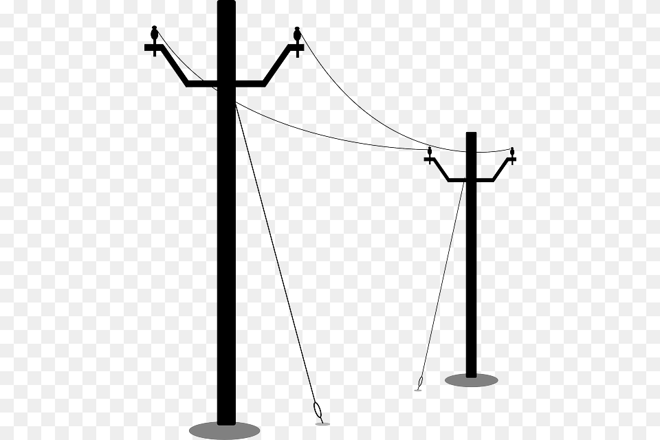 Lines Clipart Vector Electric Pole Vector, Utility Pole, Bow, Weapon Png Image