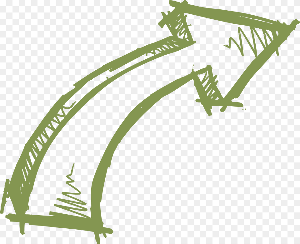 Lines Curve Hand Euclidean Vector Arrow Drawn Clipart Drawn Green Arrow, Arch, Architecture, Weapon, Bridge Png Image