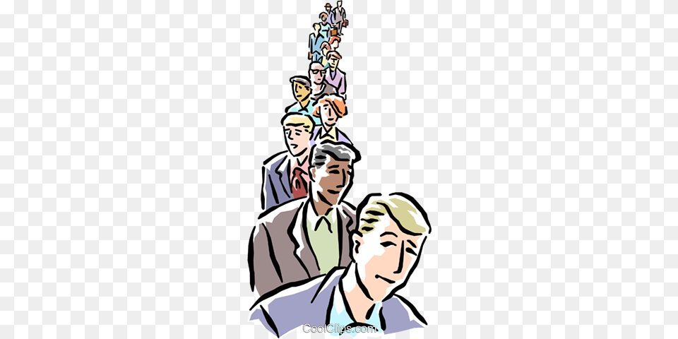 Lineup Of People Royalty Vector Clip Art Illustration, Publication, Person, Book, Comics Free Transparent Png