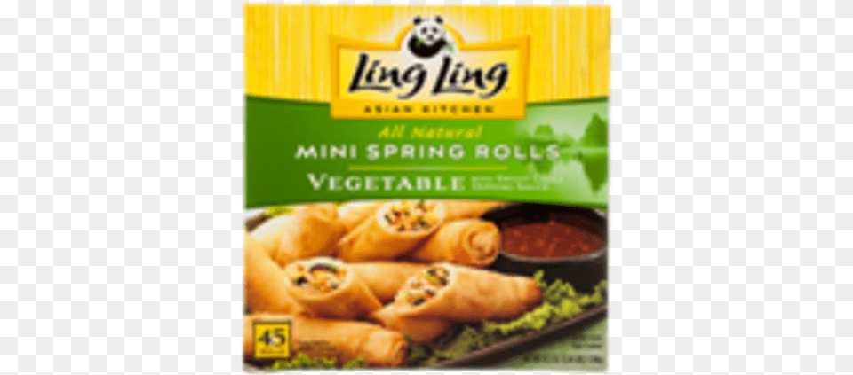 Ling Ling Asian Kitchen Mini Vegetable Spring Rolls Ling Ling Spring Rolls Costco, Food, Lunch, Meal, Advertisement Png