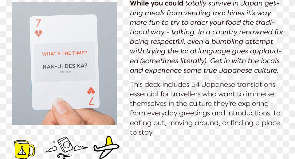 Lingo Playing Cards Japanese Language Learning Brochure, Text, Business Card, Paper Png Image
