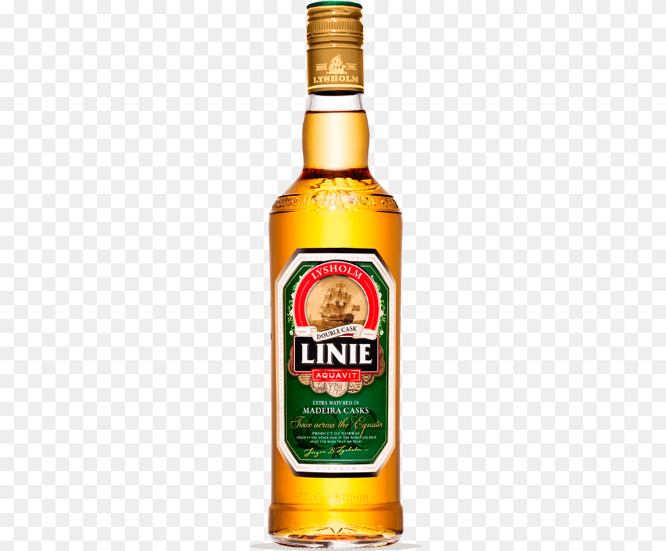 Linie Aquavit Norwegian Cask Matured Aquavit, Alcohol, Beer, Beverage, Liquor Png Image