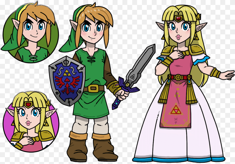 Link And Zelda In A Super Mario 3d World Stylelinks Link Zelda 3d World, Publication, Book, Comics, Adult Free Transparent Png