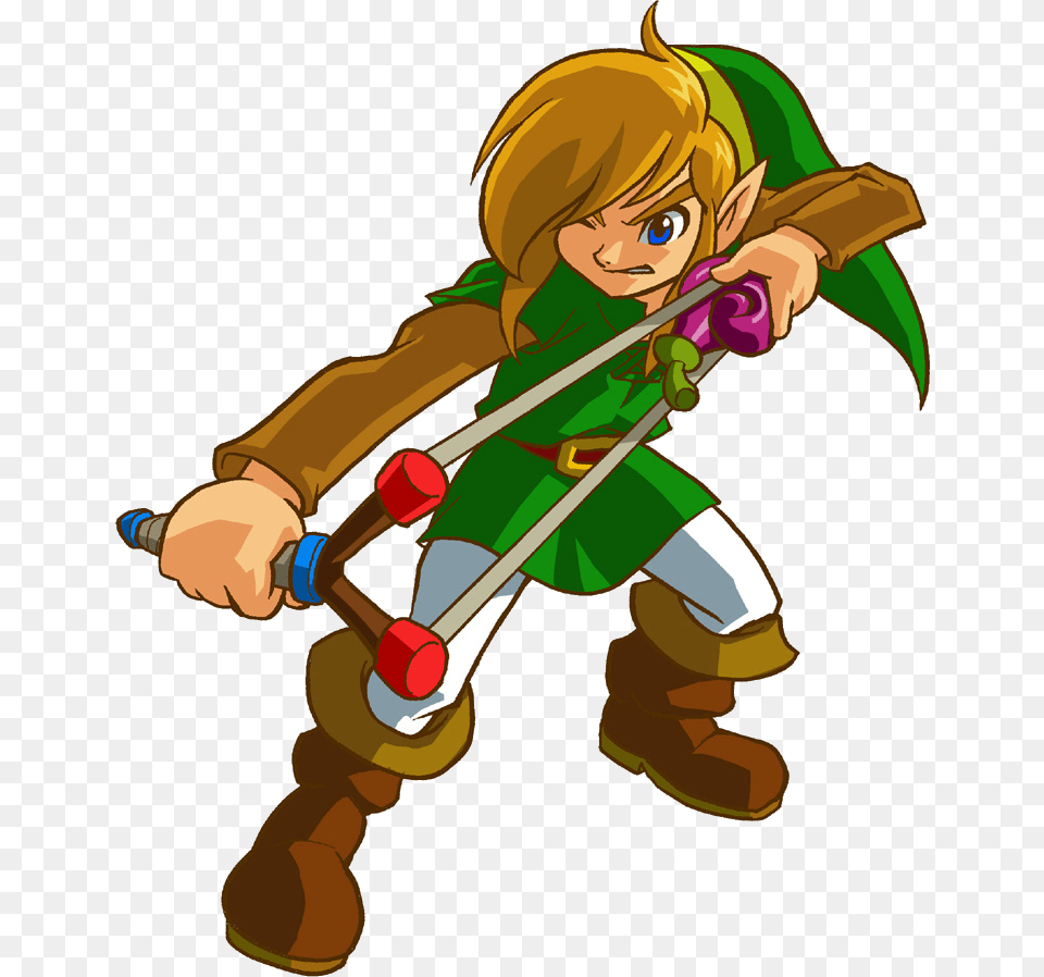 Link Firing Mystery Seed Legend Of Zelda Oracle Of Ages Link, Baby, Person, Face, Head Free Png
