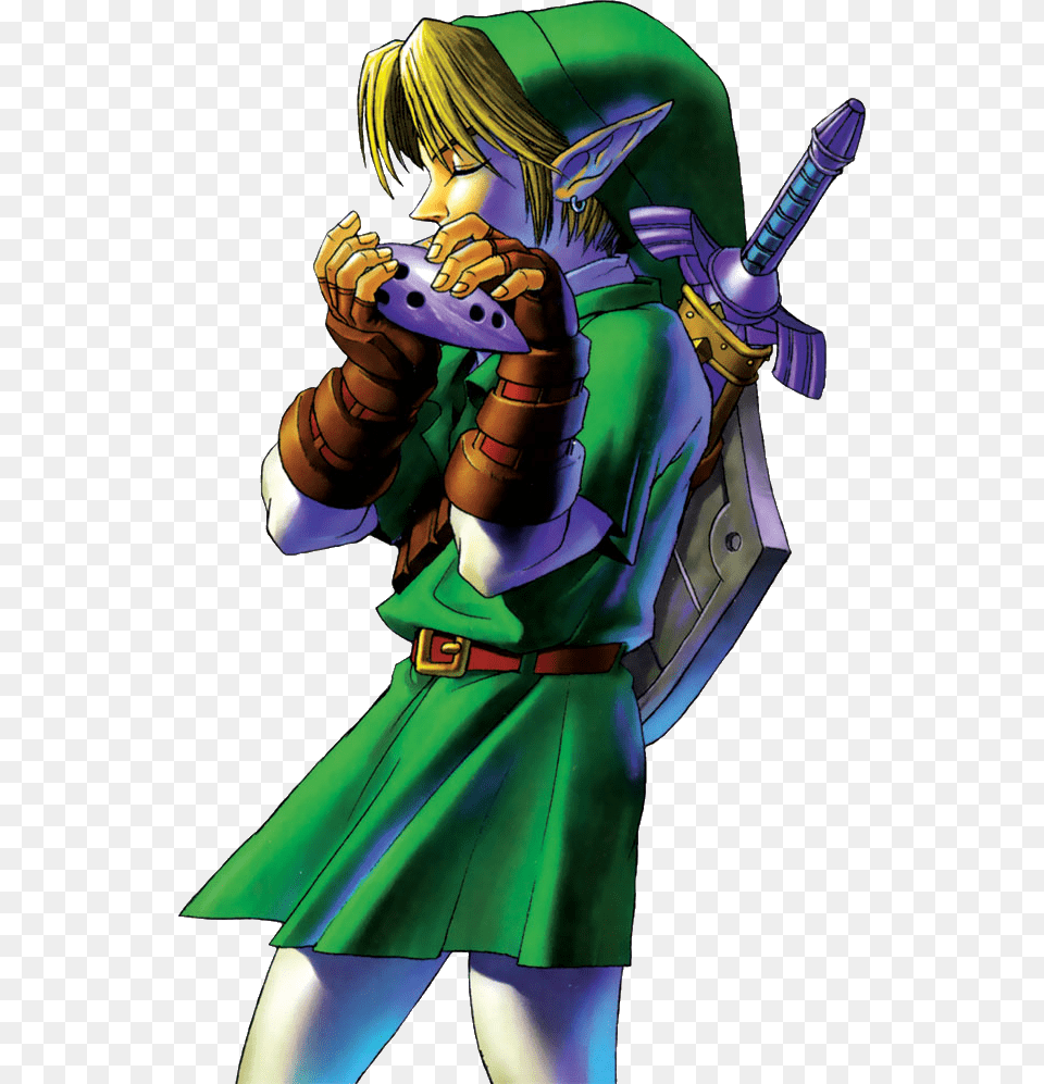 Link Legend Of Zelda Ocarina Of Time, Book, Comics, Publication, Adult Free Png