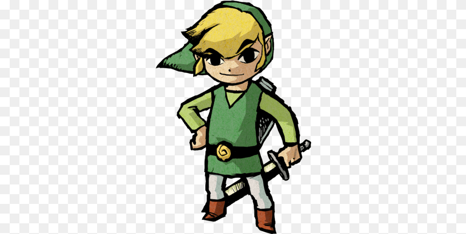 Link Legend Of Zelda The Wind Waker Link, Baby, Person, Book, Comics Free Png