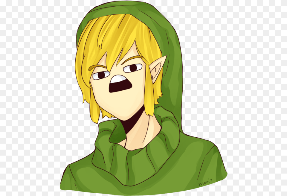 Link Meme Face Breath Of The Wild Lonk, Adult, Female, Person, Woman Png Image