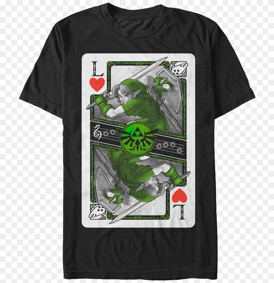 Link Playing Card T Shirt Legend Of Zelda Mens Shirt, Clothing, T-shirt, Baby, Person Free Transparent Png