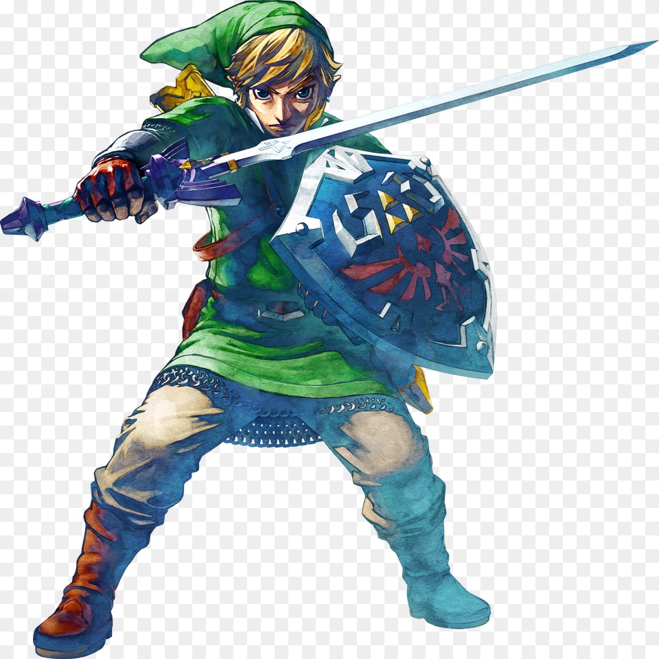 Link Skyward Sword Link Artwork, Baby, Person, Weapon, Clothing Free Transparent Png