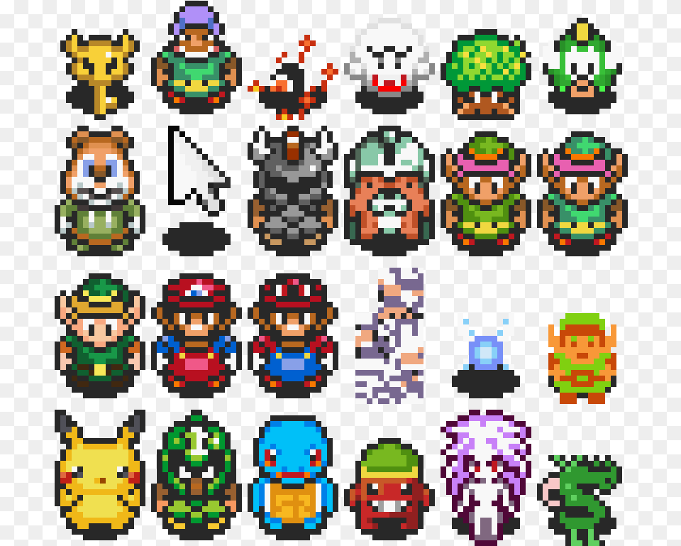 Link Sprite Options 16 Bit Link, Art, Person Png Image