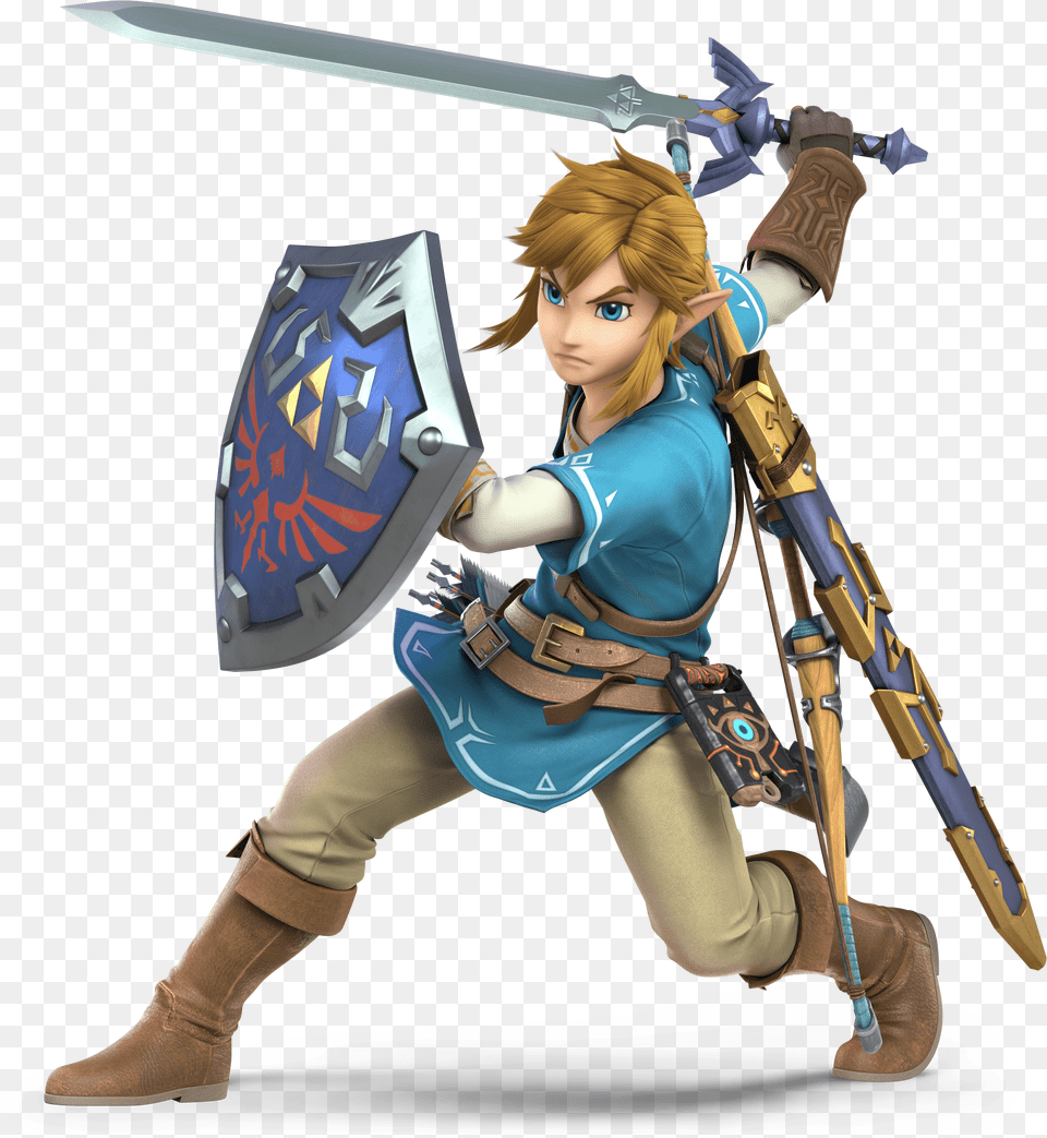 Link Super Smash Bros Ultimate Link, Person, Weapon, Sword, Knife Free Transparent Png