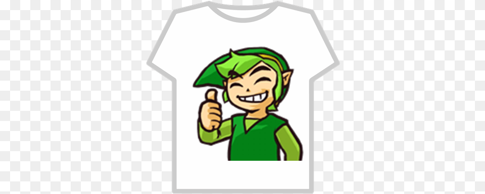 Link Thumbs Up Roblox Legend Of Zelda Triforce Heroes Art, T-shirt, Person, Clothing, People Free Transparent Png