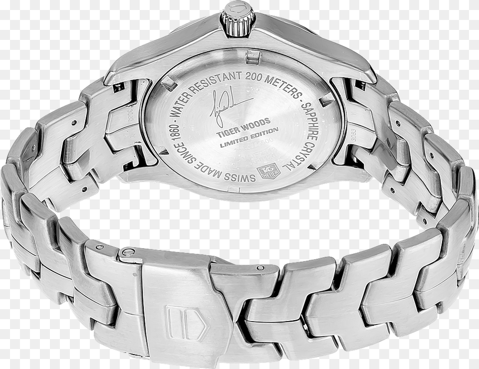 Link Tiger Woods Limited Edition Stainless Steel Automatic Tag Heuer Link Calibre S Quartz Men39s Watch, Arm, Body Part, Person, Wristwatch Png Image