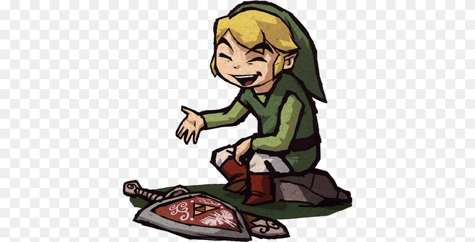 Link Wind Waker 8 Link Wind Waker Official Art, Baby, Person, Face, Head Free Transparent Png
