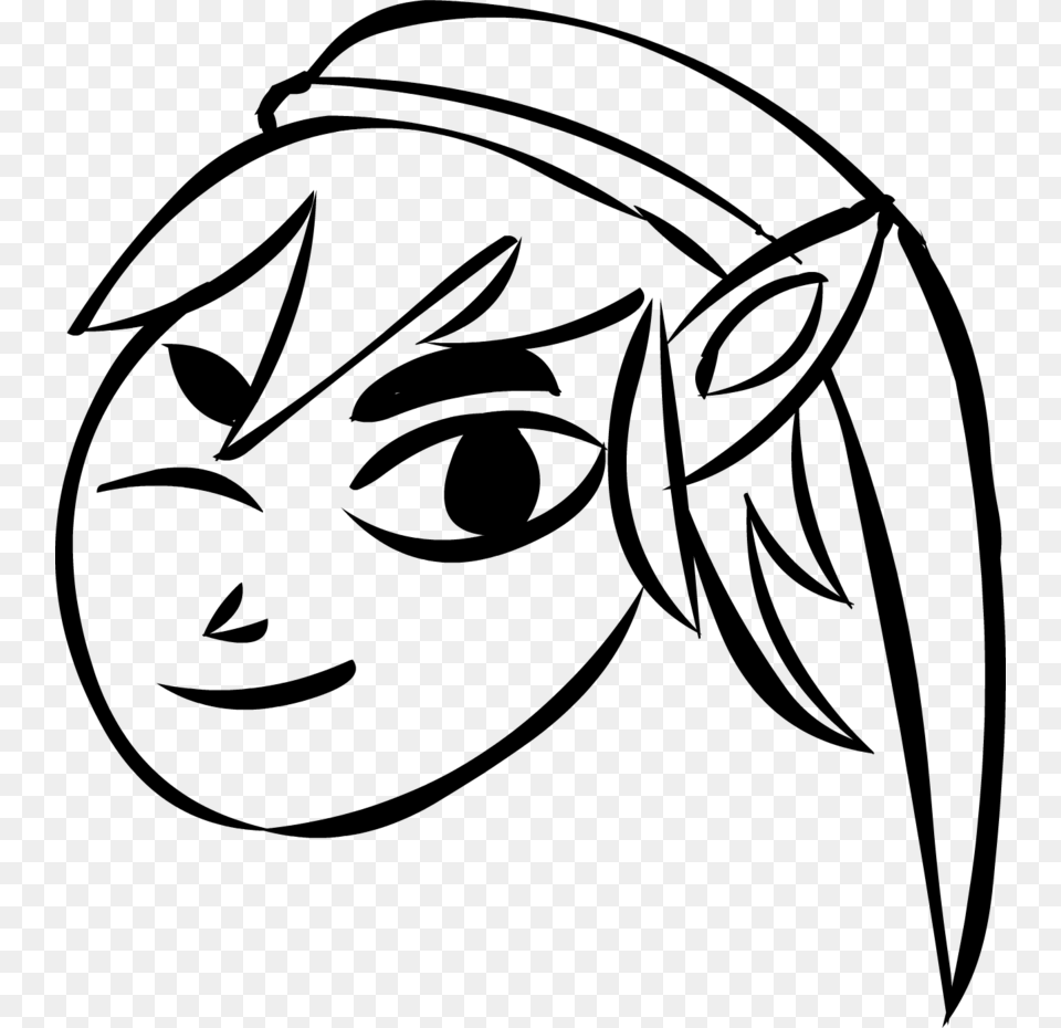 Link Winky Face By Bronythepony Clip Face, Gray Png Image