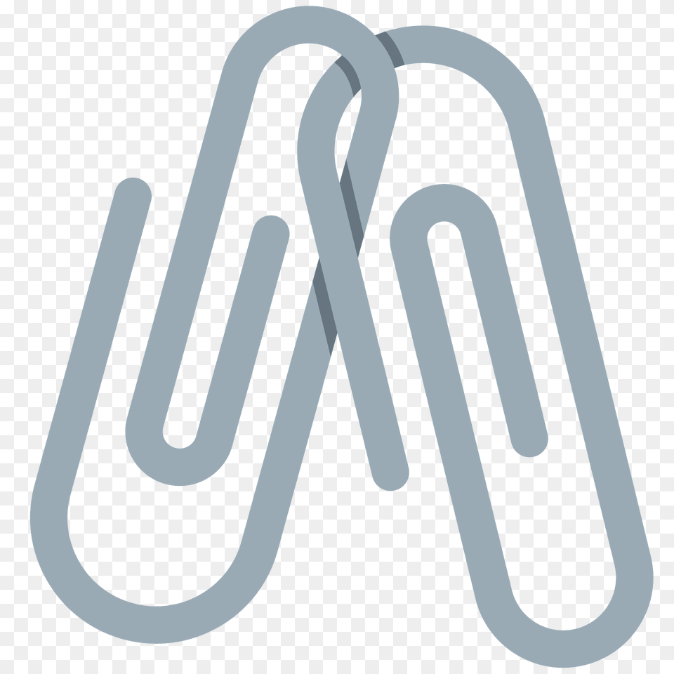 Linked Paperclips Emoji Clipart, Light, Logo Png