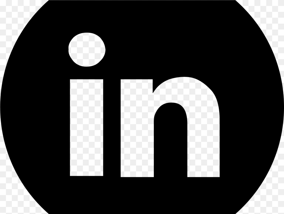 Linkedin Black Circle Square, Gray Free Png Download