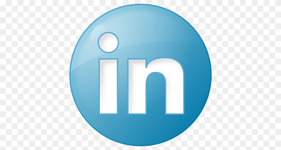 Linkedin Button Blue Icon Clipart Linkedin Icon For Email Signature, Sphere, Logo, Disk, Text Png Image