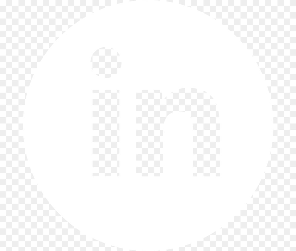 Linkedin Facebook Logo In White Circle, Disk, Stencil Png Image