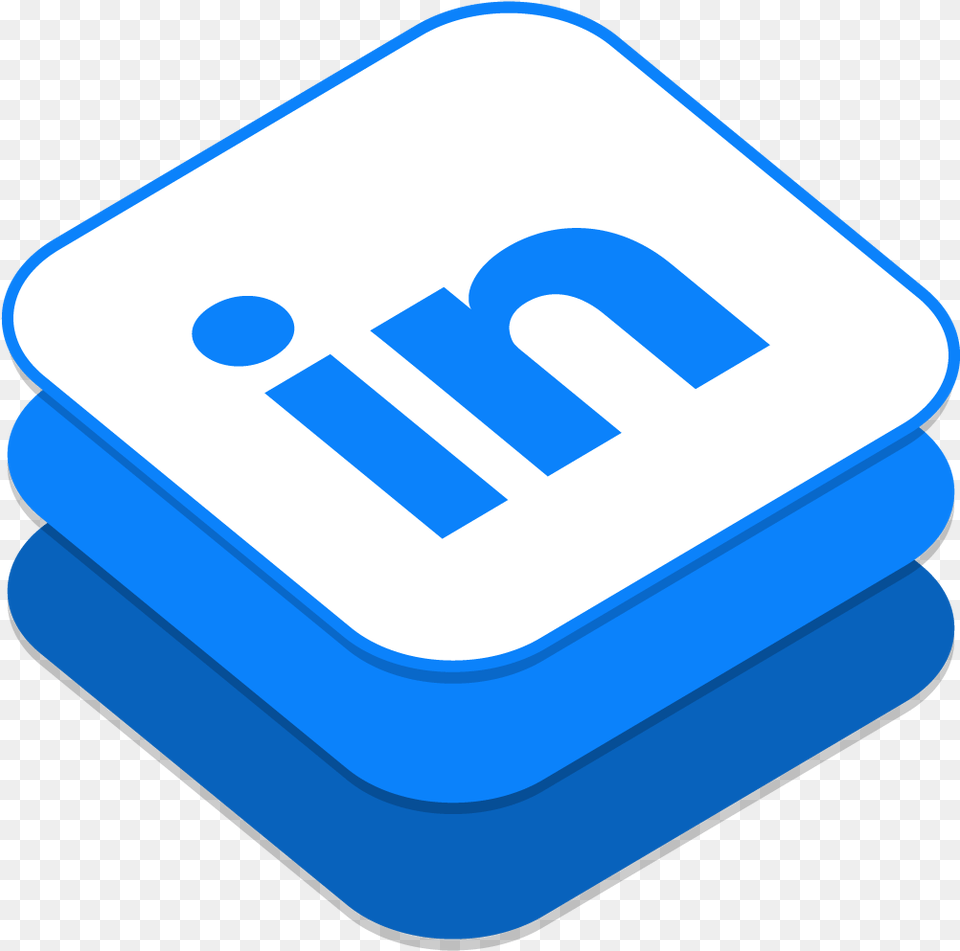 Linkedin Icon Linkedin Logo Isometric, Text, Disk Free Png Download