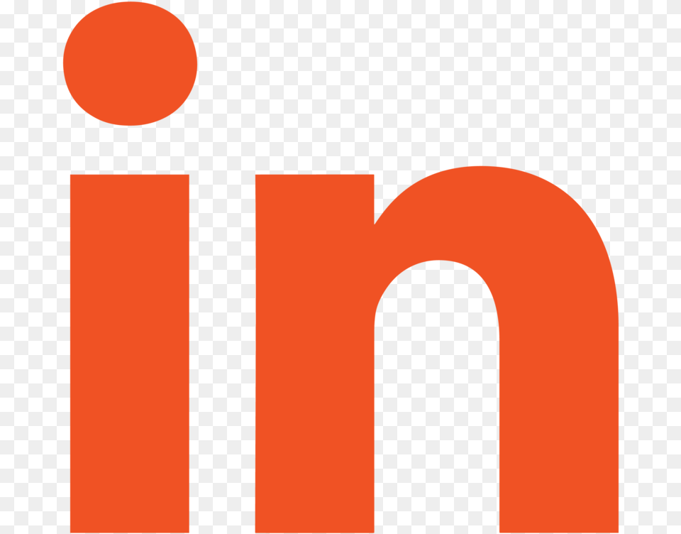 Linkedin Icon Orange Linkedin, Logo, Text, Symbol, Number Png