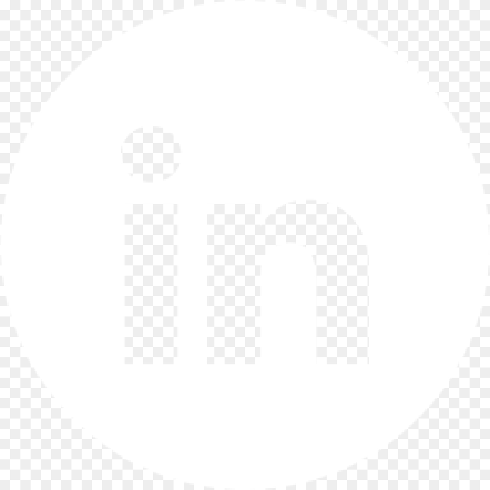 Linkedin Icon White, Logo, Stencil, Disk Png Image