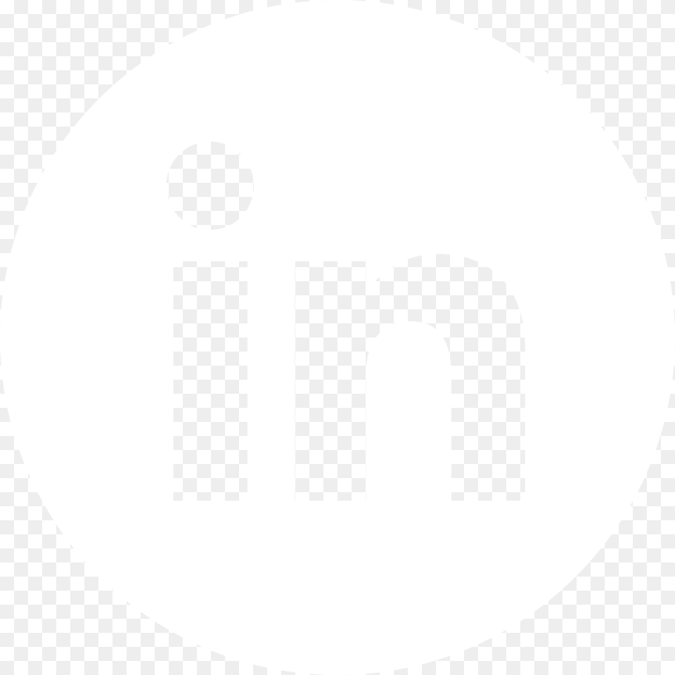 Linkedin Icon White Linkedin Logo White Circle, Disk, Stencil Png Image