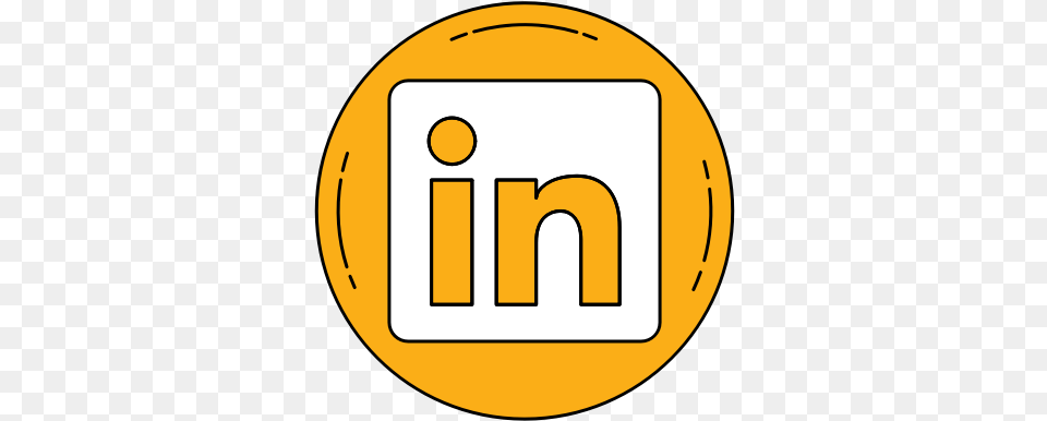 Linkedin Logo Orange Icon Linkedin Logo Orange, Sign, Symbol, Disk Png