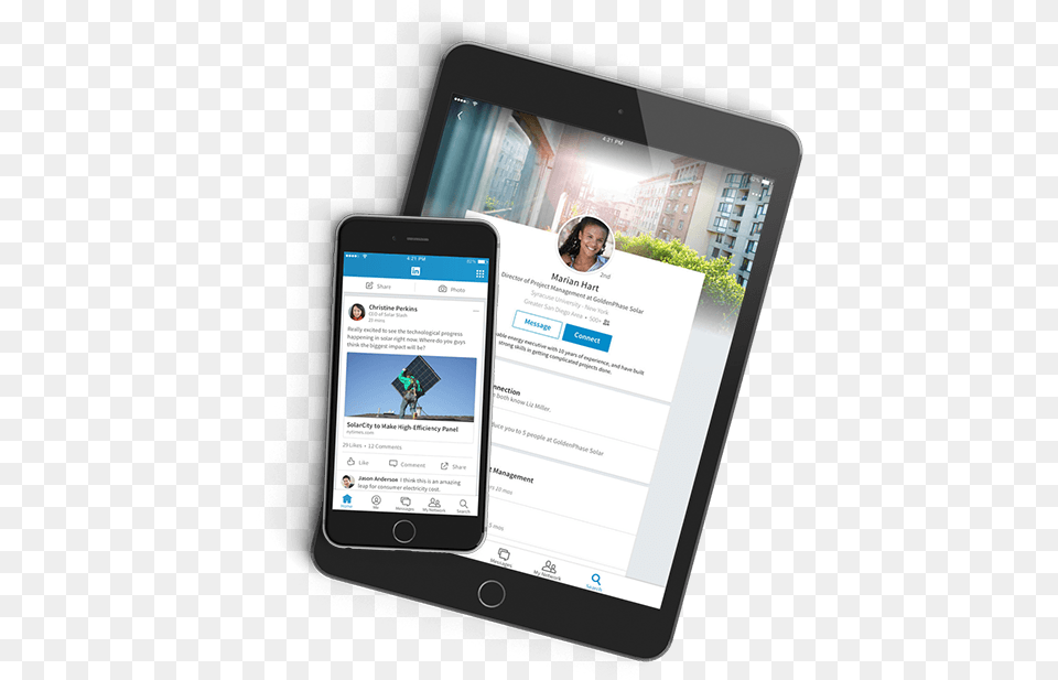 Linkedin On Tablet, Computer, Electronics, Tablet Computer, Mobile Phone Png Image