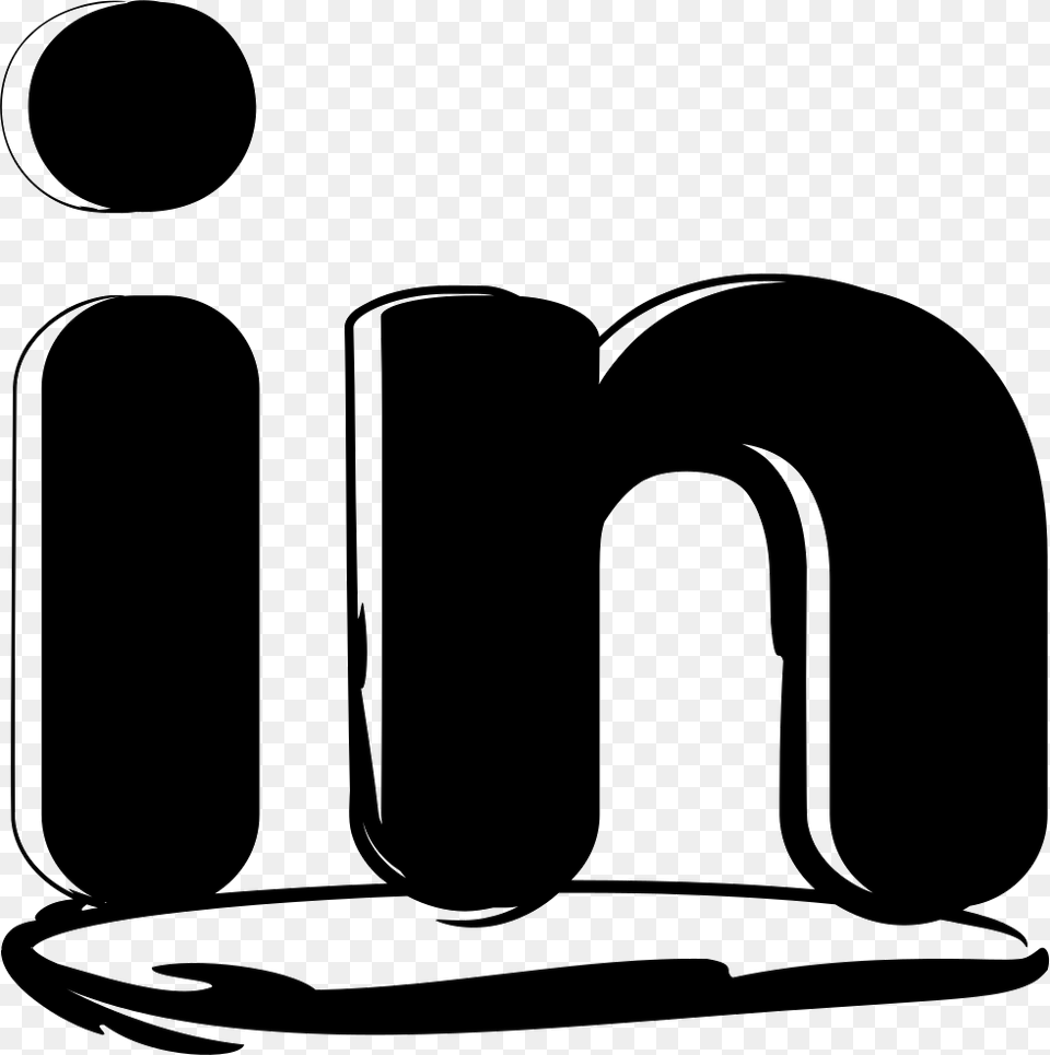 Linkedin Sketched Logo, Stencil, Text, Smoke Pipe, Symbol Free Png