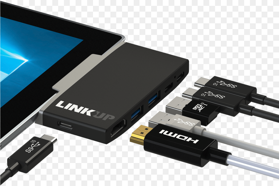 Linkup Surface Go Usb C Premium Docking Station Surface Go Hdmi Port, Adapter, Electronics, Computer Hardware, Hardware Free Png Download