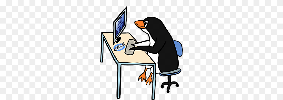 Linux Computer, Pc, Table, Furniture Png Image