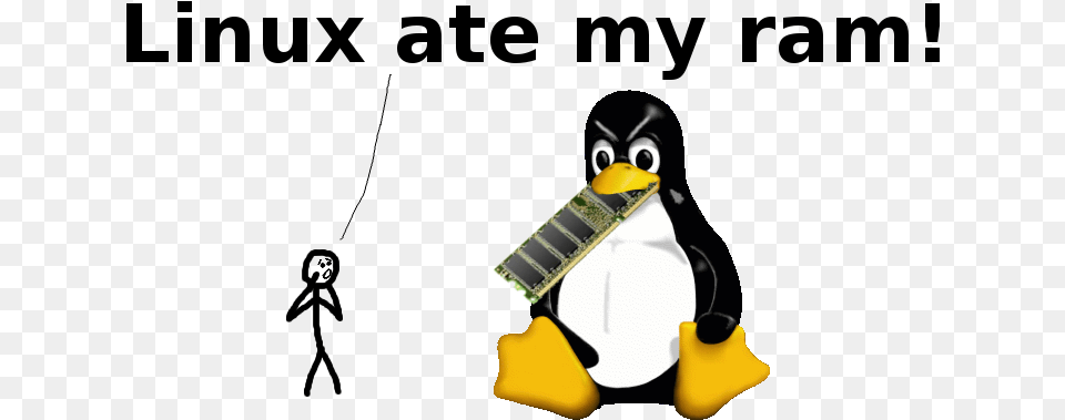 Linux Ate My Ram Linux Penguin, Computer Hardware, Electronics, Hardware, Animal Free Transparent Png