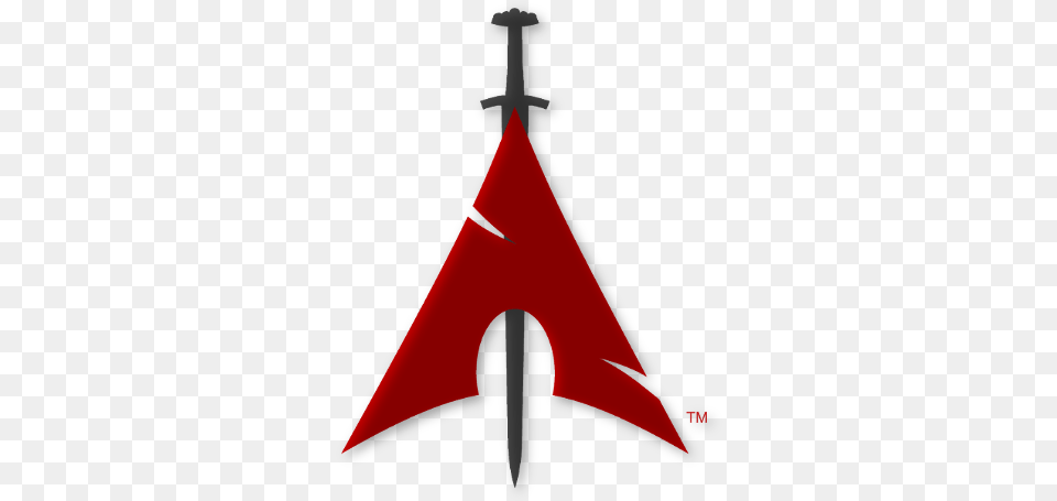 Linux Hacking Computer Unix Logo Black Arch Linux, Sword, Weapon, Rocket Free Png Download