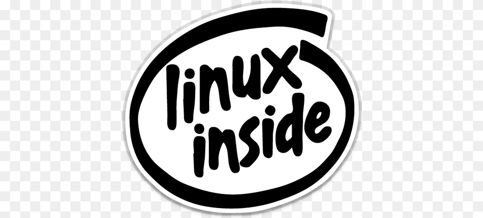 Linux Inside Logo, Oval, Text Png