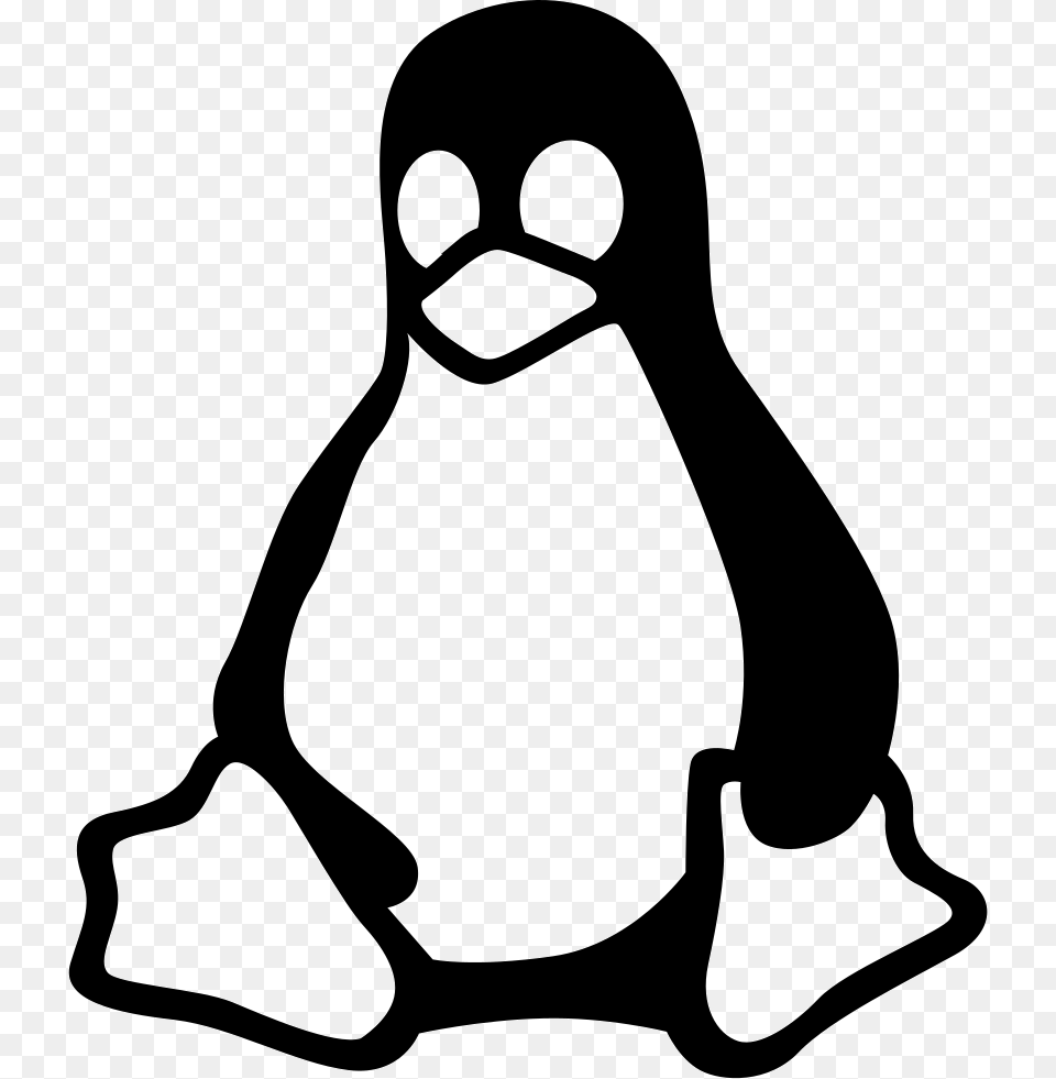 Linux Linux Logo Black And White, Animal, Bird, Penguin Free Png Download