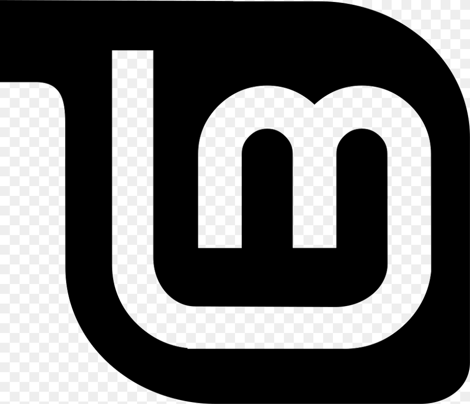 Linux Mint Comments Linux Mint Icon Black, Logo, Cutlery Free Transparent Png