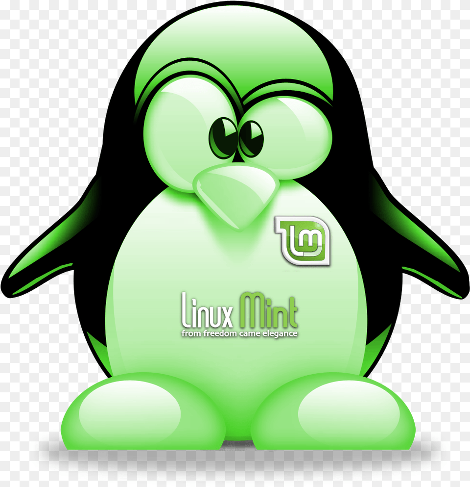 Linux Mint Sticker Linux Mint Tux, Green, Baby, Person, Plush Free Png Download