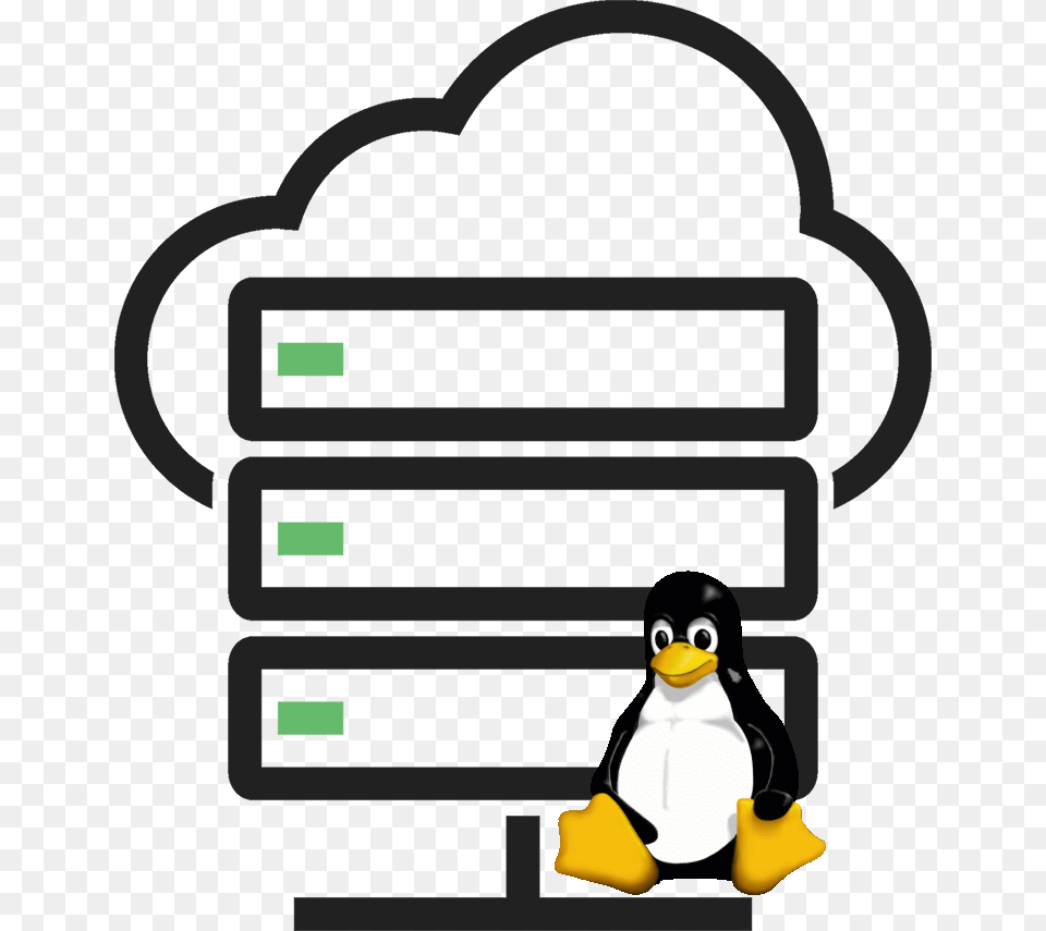 Linux Penguin Cloud Server Icon, Animal, Bird, Bag Free Png