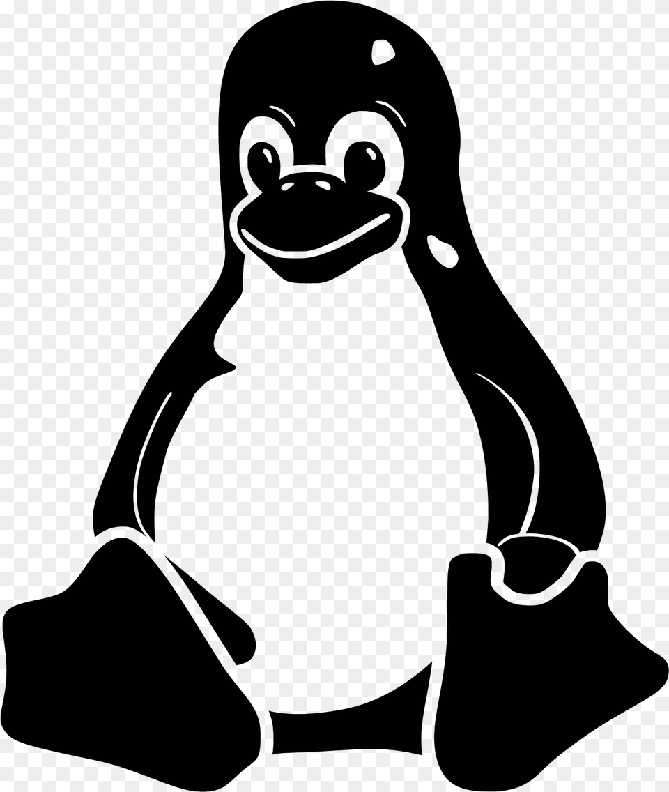 Linux Penguin Logo Character Symbol Of The Operative Linux Icon, Gray Free Png Download