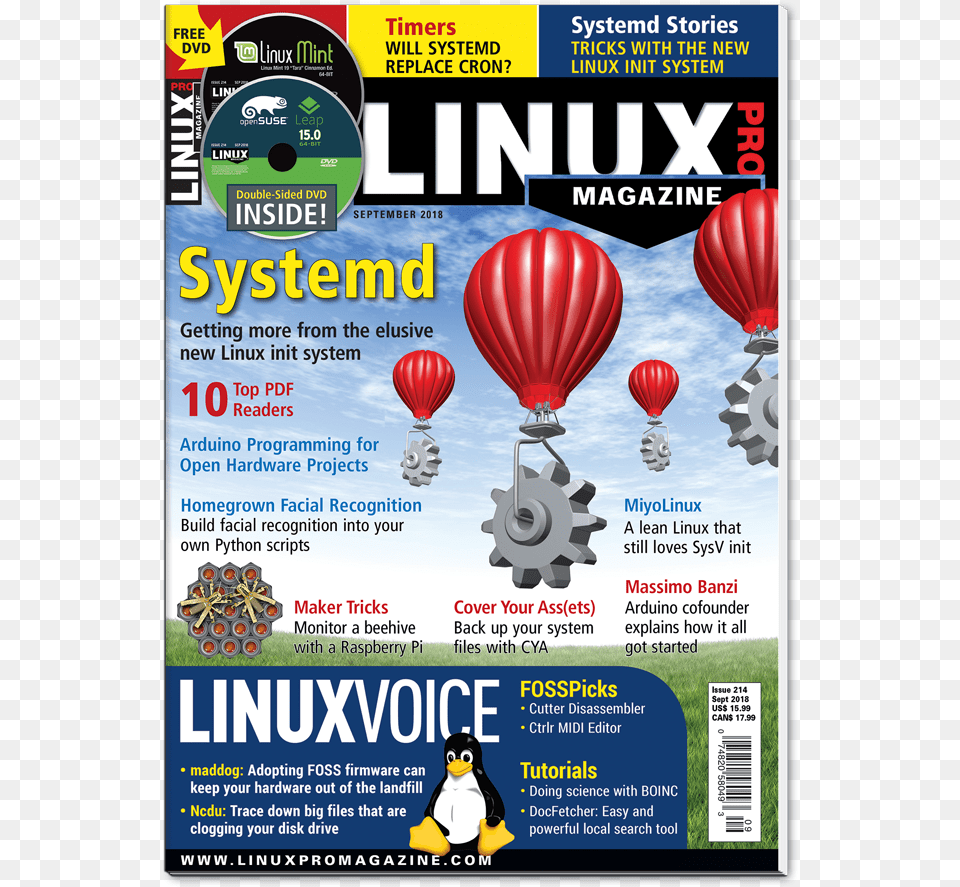 Linux Pro Magazine Linux, Advertisement, Animal, Bird, Penguin Free Png Download