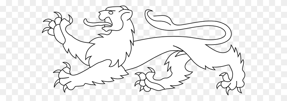 Lion Stencil, Animal, Fish, Sea Life Png Image