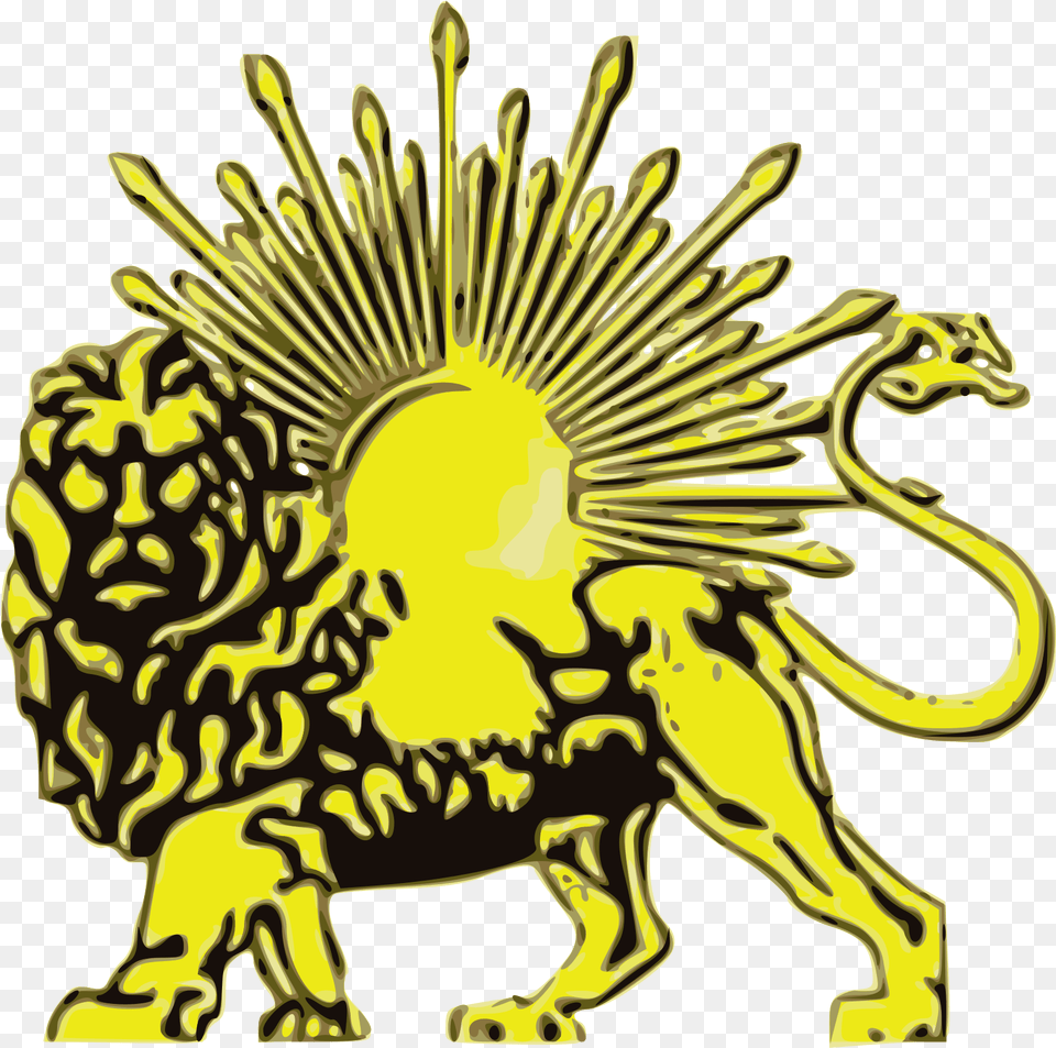 Lion And Sun Emblem Png