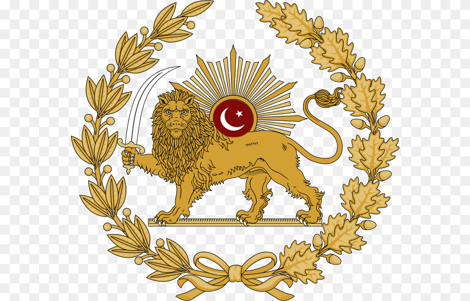 Lion And Sun Emblem Of Urdustan, Animal, Mammal, Wildlife, Symbol Free Png