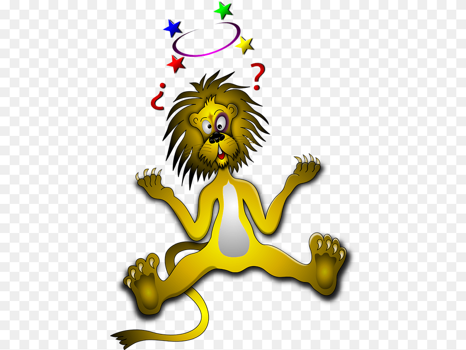 Lion Animal Confused Vector Graphic On Pixabay Lion With Black Eye, Art, Graphics, Baby, Person Png